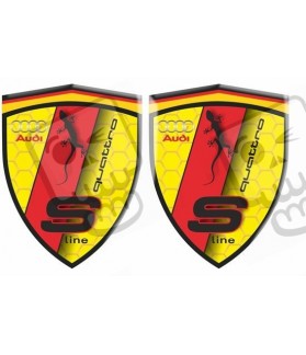 Audi S-LINE Wing Panel Badges 80mm adesivos