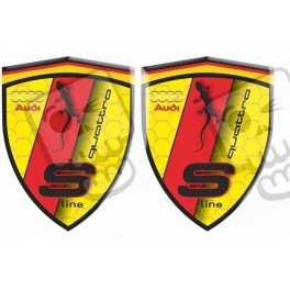 Audi S-LINE Wing Panel Badges 80mm Autocollant