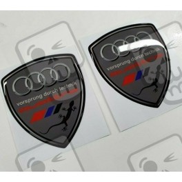 Audi Quattro Wing Panel Badges 80mm adhesivos