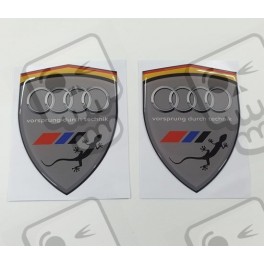 Audi Quattro Wing Panel Badges 80mm Aufkleber