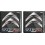 Citroen Wing Panel Badges 50mm Adesivi (Prodotto compatibile)