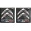 Citroen Wing Panel Badges 50mm Autocollant (Produit compatible)