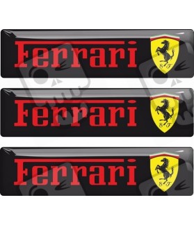 Ferrari gel Badges Stickers decals 55mm x3 (Compatible Product)