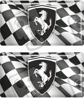Ferrari gel Badges Stickers decals 55mm x2 (Compatible Product)