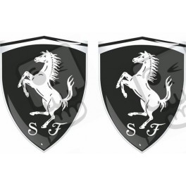 Ferrari gel Badges Adesivi 80mm