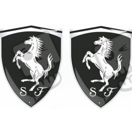 Ferrari gel Badges adesivos 80mm