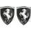 Ferrari gel Badges adesivos 80mm x2 (Produto compatível)