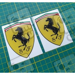 Ferrari gel Badges adhesivos 80mm x2