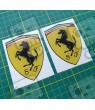 Ferrari gel Badges adhesivos 80mm x2