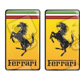 Ferrari gel Badges Aufkleber 80mm x2