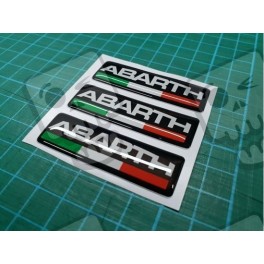 Abarth gel Badges Autocollant 55mm x3