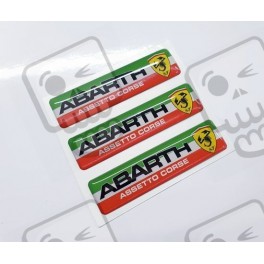 Abarth gel Badges adhesivos 55mm x3