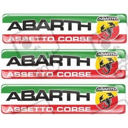 Abarth gel Badges adesivos 55mm x3