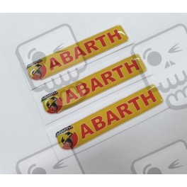 Abarth gel Badges Aufkleber 55mm x3