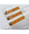 Abarth gel Badges Aufkleber 55mm x3