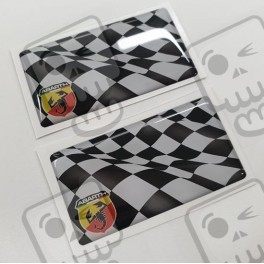 Abarth gel Badges Adesivi 55mm x2