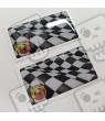 Abarth gel Badges Aufkleber 55mm x2