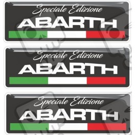 Abarth gel Badges Adesivi 55mm x3