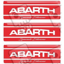 Abarth gel Badges decals 55mm x3