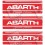 Abarth gel Badges decals 55mm x3 (Compatible Product)