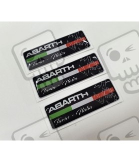 Abarth gel Badges adesivos 55mm x3