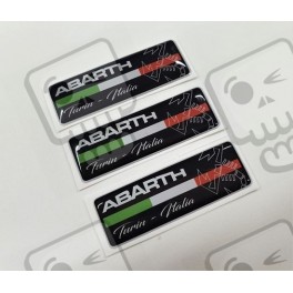 Abarth gel Badges Adesivi 55mm x3
