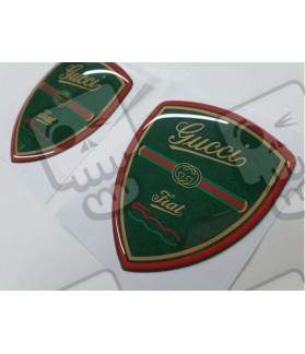 Fiat 500 Gucci edition gel 70mm decals (Compatible Product)