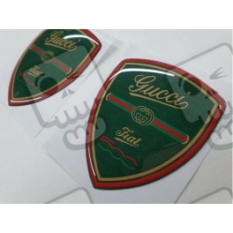 Fiat 500 Gucci edition gel 70mm Stickers decals
