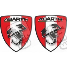 Abarth gel Badges decals 60mm x2