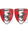 Abarth gel Badges adesivos 60mm x2