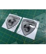 Abarth gel Badges Aufkleber 60mm x2