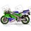 adesivos KAWASAKI ZXR-750 YEAR 1993 GREEN WHITE BLUE (Produto compatível)