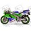 STICKERS KAWASAKI ZX-R750 YEAR 1993 GREEN WHITE BLUE (Compatible Product)
