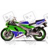 adesivos KAWASAKI ZXR-750 YEAR 1993 GREEN WHITE BLUE