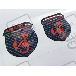 Fiat 500 / 595 Badge Domed Gel 70mm adesivos