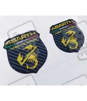 Fiat 500 / 595 Badge Domed Gel 70mm adesivos (Produto compatível)