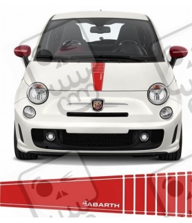 Fiat 500 /595 Abarth Bonnet Stripe ADESIVI (Prodotto compatibile)
