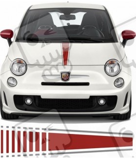 Fiat 500 /595 Abarth Bonnet Stripe ADESIVI