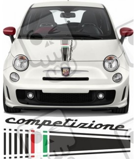Fiat 595 Competizione Italia Bonnet Stripe ADESIVI