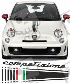 Fiat 595 Competizione Italia Bonnet Stripe STICKERS