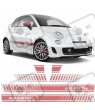 Fiat 500 Abarth side Stripes AUTOCOLLANT