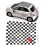 Fiat 500 Chequered Roof Decals DECALS (Compatible Product)