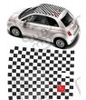 Fiat 500 Chequered Roof Decals AUTOCOLLANT