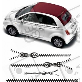 Fiat 500 / 595 side Zip Stripes ADESIVI