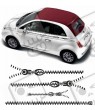 Fiat 500 / 595 side Zip Stripes ADESIVI