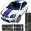 Ford Fiesta MK6 ST / ZS OTT Stripes ADESIVI (Prodotto compatibile)
