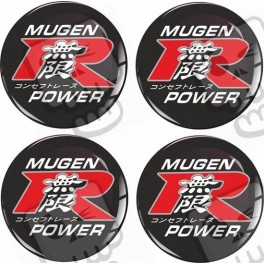 Mugen Type R Wheel centre Gel Badges Adhesivos x4