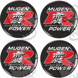 Mugen Type R Wheel centre Gel Badges Aufkleber x4