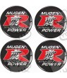 Mugen Type R Wheel centre Gel Badges Stickers decals x4