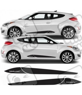 Hyundai Veloster side Stripes DECALS (Produto compatível)